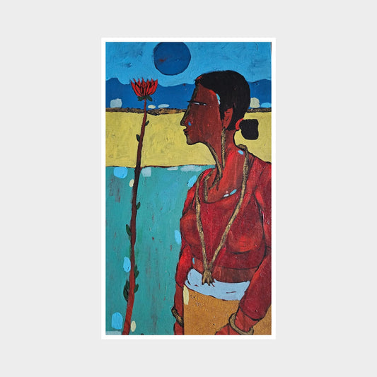 Woman with Sun and Flower